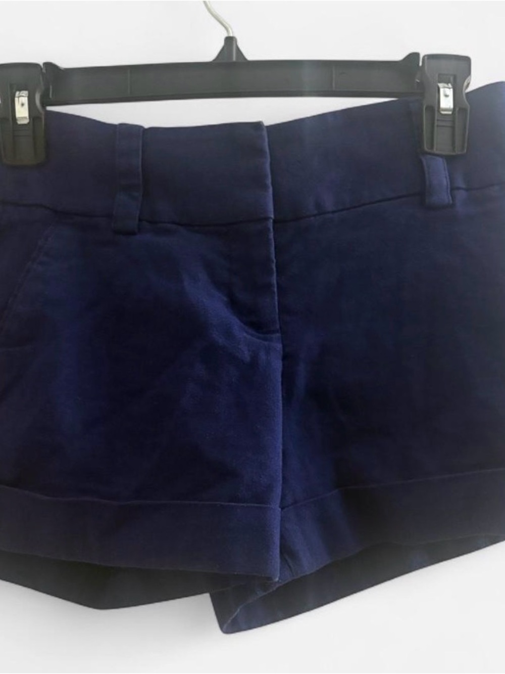 Express Navy High-Waist Tailored Shorts